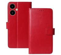 Anybird Premium Retro Flip Leather Protector Case For SPC Zeus 2 + 5" Magnetic Card Slot Protective Bumper Folio Pouch (Red)