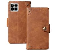Anybird Premium Retro Flip Leather Protector Case For SPC Zeus 2 Elite 6.7" Magnetic Card Slot Protective Bumper (Brown)