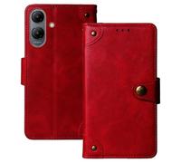 Anybird Premium Retro Flip Leather Protector Case For Symphony Max 30 6.56" Magnetic Card Slot Protective Bumper (Red)