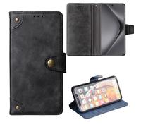 Anybird Premium Retro Flip Leather Protector Case For Teracube 2S / Teracube 2E / Teracube Thrive Magnetic Card Slot Protective Bumper (Black)