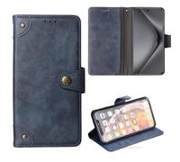 Anybird Premium Retro Flip Leather Protector Case For Teracube 2S / Teracube 2E / Teracube Thrive Magnetic Card Slot Protective Bumper (Blue)