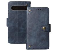 Anybird Premium Retro Flip Leather Protector Case For TTfone Titan TT950 2.8" Magnetic Card Slot Protective Bumper (Blue)