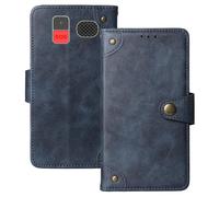 Anybird Premium Retro Flip Leather Protector Case For TTfone TT890 4G 1.8" Magnetic Card Slot Protective Bumper (Blue)