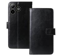 Anybird Premium Retro Flip Leather Protector Case For Unnecto Bolt 10 6.56" Magnetic Card Slot Protective Bumper Folio Pouch (Black)
