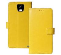 Anybird Premium Retro Flip Leather Protector Case For Vasco Translator Q1 3.54" Magnetic Card Slot Protective Bumper Folio Pouch (Yellow)