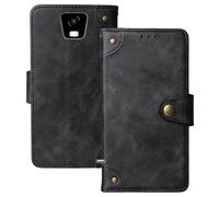 Anybird Premium Retro Flip Leather Protector Case For Vasco Translator Q1 3.54" Magnetic Card Slot Protective Bumper (Black)