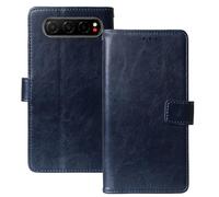 Anybird Premium Retro Flip Leather Protector Case For ZTE Nubia Air 6.78" Magnetic Card Slot Protective Bumper Folio Pouch (Dark Blue)