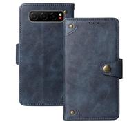 Anybird Premium Retro Flip Leather Protector Case For ZTE Nubia Air 6.78" Magnetic Card Slot Protective Bumper (Blue)