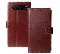 Anybird Premium Retro Flip Leather Protector Case For ZTE Nubia Air 6.78" Magnetic Card Slot Protective Bumper Folio Pouch (Brown)