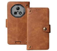 Anybird Premium Retro Flip Leather Protector TPU Silicone Case For DOOGEE Fire 7 Pro 6.6" Magnetic Card Slot Protective Bumper (Brown)
