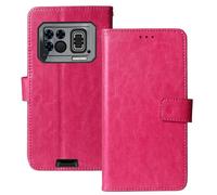 Anybird Premium Retro Flip Leather Protector TPU Silicone Case For DOOGEE S200 Max 6.72" Magnetic Card Slot Protective Bumper Folio Pouch (Rose)