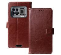 Anybird Premium Retro Flip Leather Protector TPU Silicone Case For DOOGEE S200 Max 6.72" Magnetic Card Slot Protective Bumper Folio Pouch (Brown)