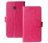 Anybird Premium Retro Flip Leather Protector TPU Silicone Case For Nokia 3210 2024 2.4" Magnetic Card Slot Protective Bumper Folio Pouch (Rose)