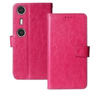 Anybird Premium Retro Flip Leather Protector TPU Silicone Case For Xreal BEAM Pro Magnetic Card Slot Protective Bumper Folio Pouch (Rose)