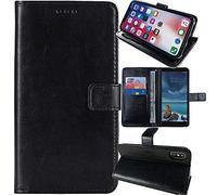 Anybird Premium Retro Flip Leather Protector TPU Silicone Case For Xreal BEAM Pro Magnetic Card Slot Protective Bumper Folio Pouch (Black)