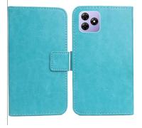 Anybird PU Flip Folio Leather Case For Blackview WAVE 8C / Oscal Flat 2 6.56" Business Phone Protection Protector Protective Cover Skin Pouch Etui (Blue)