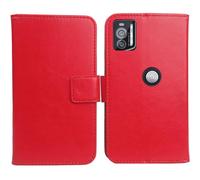 Anybird PU Flip Folio Leather Case For Crosscall STELLAR X5s / X5s Chamonix Mont Blanc 6.49" Business Phone Protection Protector Protective Cover Skin Pouch Etui (Red)