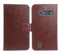 Anybird PU Flip Folio Leather Case For Doro Leva E10 / E11 Doro DFB 0600 2.4" Business Phone Protection Protector Protective Cover Skin Pouch Etui (Brown)