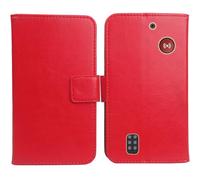 Anybird PU Flip Folio Leather Case For Doro Leva X10 2.4" Business Phone Protection Protector Protective Cover Skin Pouch Etui (Red)