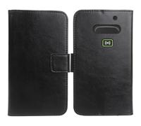 Anybird PU Flip Folio Leather Case for Doro Secure 580 / 580IUP 1.8" Book Wallet Business Phone Protection Protector Protective Cover Skin Pouch Etui (Black)