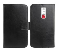 Anybird PU Flip Folio Leather Case For Geemarc CL8600-4G / CL8000 2.8" Business Phone Protection Protector Protective Cover Skin Pouch Etui (Black)