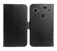 Anybird PU Flip Folio Leather Case For HAMMER Blade 3 4G 6.2" Business Phone Protection Protector Protective Cover Skin Pouch Etui (Black)