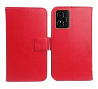 Anybird PU Flip Folio Leather Case For HMD Arc/HMD Key/HMD Aura² 6.52" Business Phone Protection Protector Protective Cover Skin Pouch Etui (Red)