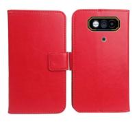 Anybird PU Flip Folio Leather Case For JCB Toughphone E10 4G 6.6" Business Phone Protection Protector Protective Cover Skin Pouch Etui (Red)