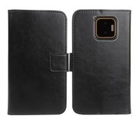 Anybird PU Flip Folio Leather Case For JCB Toughphone E50 5G 6.1" Business Phone Protection Protector Protective Cover Skin Pouch Etui (Black)