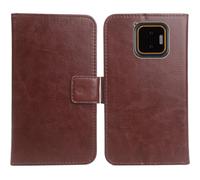 Anybird PU Flip Folio Leather Case For JCB Toughphone E50 5G 6.1" Business Phone Protection Protector Protective Cover Skin Pouch Etui (Brown)