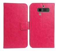 Anybird PU Flip Folio Leather Case For JCB Tradesman 3 4G 2.8" Business Phone Protection Protector Protective Cover Skin Pouch Etui (Rose)