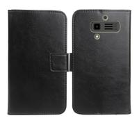 Anybird PU Flip Folio Leather Case For JCB Tradesman 3 4G 2.8" Business Phone Protection Protector Protective Cover Skin Pouch Etui (Black)