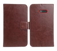 Anybird PU Flip Folio Leather Case For TTfone TT150 1.8" Book Wallet Business Phone Protection Protector Protective Cover Skin Pouch Etui (Brown)