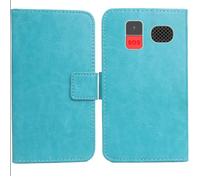 Anybird PU Flip Folio Leather Case For TTfone TT890 4G 1.8" Business Phone Protection Protector Protective Cover Skin Pouch Etui (Blue)
