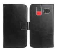 Anybird PU Flip Folio Leather Case For TTfone TT890 4G 1.8" Business Phone Protection Protector Protective Cover Skin Pouch Etui (Black)