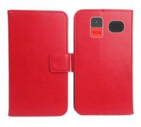 Anybird PU Flip Folio Leather Case For TTfone TT890 4G 1.8" Business Phone Protection Protector Protective Cover Skin Pouch Etui (Red)