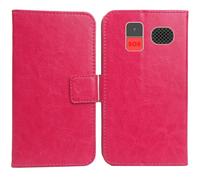 Anybird PU Flip Folio Leather Case For TTfone TT890 4G 1.8" Business Phone Protection Protector Protective Cover Skin Pouch Etui (Rose)