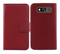 Anybird Red Flip Genuine Real Leather Protector Case For HAMMER Blade 2 Pro 5.7" Magnetic Card Slot Wallet