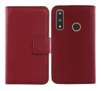 Anybird Red Flip Genuine Real Leather Protector Case For Teracube 2S / Teracube 2E / Teracube Thrive Magnetic Card Slot Wallet