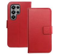 Anybird Red Flip Genuine Real Leather Protector TPU Silicone Case For DOOGEE Note 56X 6.56 Magnetic Card Slot Wallet