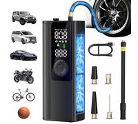 Anycash Tire Inflator Portable Air Compressor, Cordless Air Pump for Car Tires with Digital Pressure Gauge, 150 PSI Fast Tire Inflator for Car, Motorcycle, Bicycle - LED Light and Auto Shut-Off