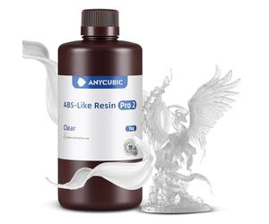 ANYCUBIC 3D Printer Resin, ABS-Like Resin Pro 2 with Enhanced Strength and Toughness, Performance far Superior to ABS-Like Resin, Low Odor, Wide Compatible for All Resin 3D Printers (Clear, 1kg)