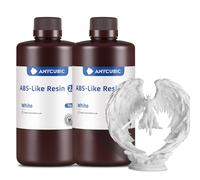 ANYCUBIC ABS-Like Resin 2.0, Fast Curing 3D Printer Resin with High Toughness and Resilience, High Precision and Hardness, Low Odor, Compatible with All LCD Printers, 2kg White