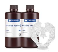 ANYCUBIC ABS-Like Resin 2.0, Fast Curing 3D Printer Resin with High Toughness and Resilience, High Precision and Hardness, Low Odor, Compatible with All LCD Printers, 2kg Clear