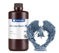 ANYCUBIC ABS-Like Resin 2.0, Fast Curing 3D Printer Resin with High Toughness and Resilience, High Precision and Hardness, Low Odor, Compatible with All LCD Printers, 1kg Grey