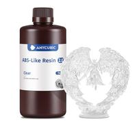 ANYCUBIC ABS-Like Resin 2.0, Fast Curing 3D Printer Resin with High Toughness and Resilience, High Precision and Hardness, Low Odor, Compatible with All LCD Printers, 1kg Clear