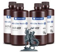 ANYCUBIC ABS Like Resin 3.0, 405nm UV Fast-curing Photopolymer Resin with Excellent Strength and Resilience, High Precision, Low Odor 3D Printer Resin for LCD/DLP 3D Printing, HD Grey 4kg