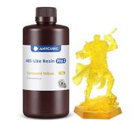 ANYCUBIC ABS-Like Resin Pro 2, 3D Printer Resin with Enhanced Strength and Toughness, High Precision and Minimal Shrinkage 3D Resin, Widely Compatible with All Resin Printers(Transparent Yellow,1kg)