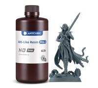 ANYCUBIC ABS-Like Resin Pro 2, 3D Printer Resin with Enhanced Strength and Toughness, High Precision and Minimal Shrinkage 3D Resin, Widely Compatible with All Resin 3D Printers(HD Grey,1kg)