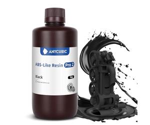ANYCUBIC ABS-Like Resin Pro 2, 3D Printer Resin with Enhanced Strength and Toughness, High Precision and Minimal Shrinkage 3D Resin, Widely Compatible with All Resin 3D Printers(Black, 1kg)